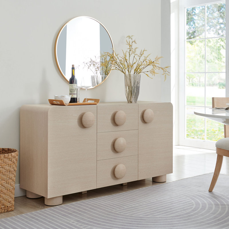 Buffet de rangement 57 po Sonnet, Frêne