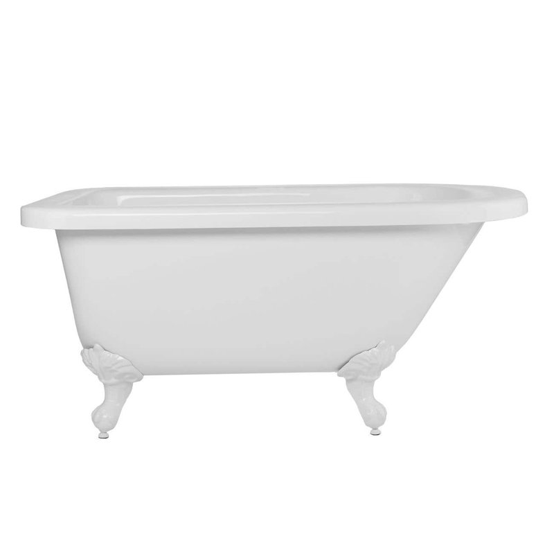 Savanna x Soaking Acrylic Bathtub, White, 25" H x 53.25" L x 29" W, Rim