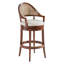 Modern History Swivel Upholstered Stool with Metal Frame-2097760126-2097760121