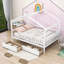 Lit en bois avec 2 tiroirs, toit et garde-corps-7425705-7425710