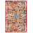 Nouvelle Collection Digital Print Cotton-Polyester Orange Floral Rug-1805134199