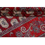 Tapis oriental en laine bleu marine / rouge / beige en laine noué à la main de conception unique 5 pi x 6 pi 8 po