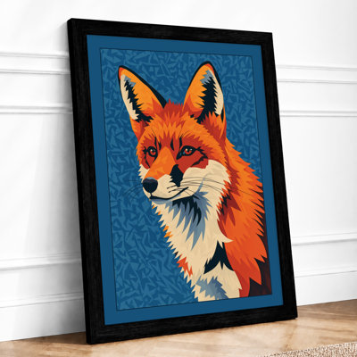 Alert Fox Modern - Framed Print