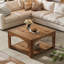 Solid Wood Four Leg Coffee Table with Storage