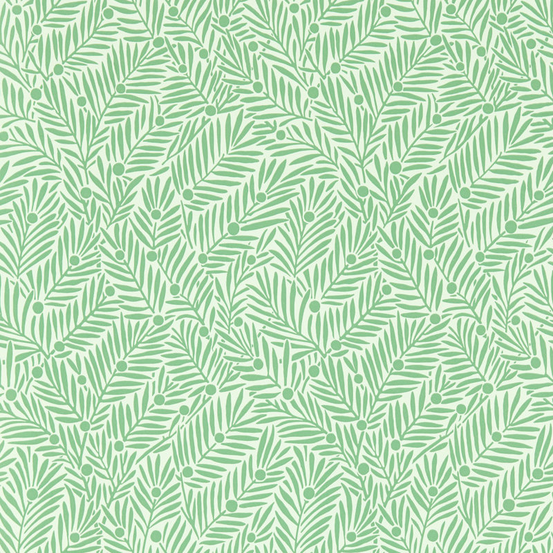 Yew & Aril 10.05m x 52cm Matte Wallpaper Roll, Spearmint