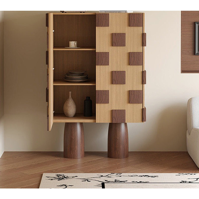 Armoire d'appoint de style français à blocs de couleur rétro