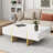 47.2'' x 31.4''Minimalist High Gloss Coffee Table with 2 Drawers, Multi-Storage Rectangle Sofa Table with Wood Grain Legs, Modern Centre Table for Living Room, -1195770149