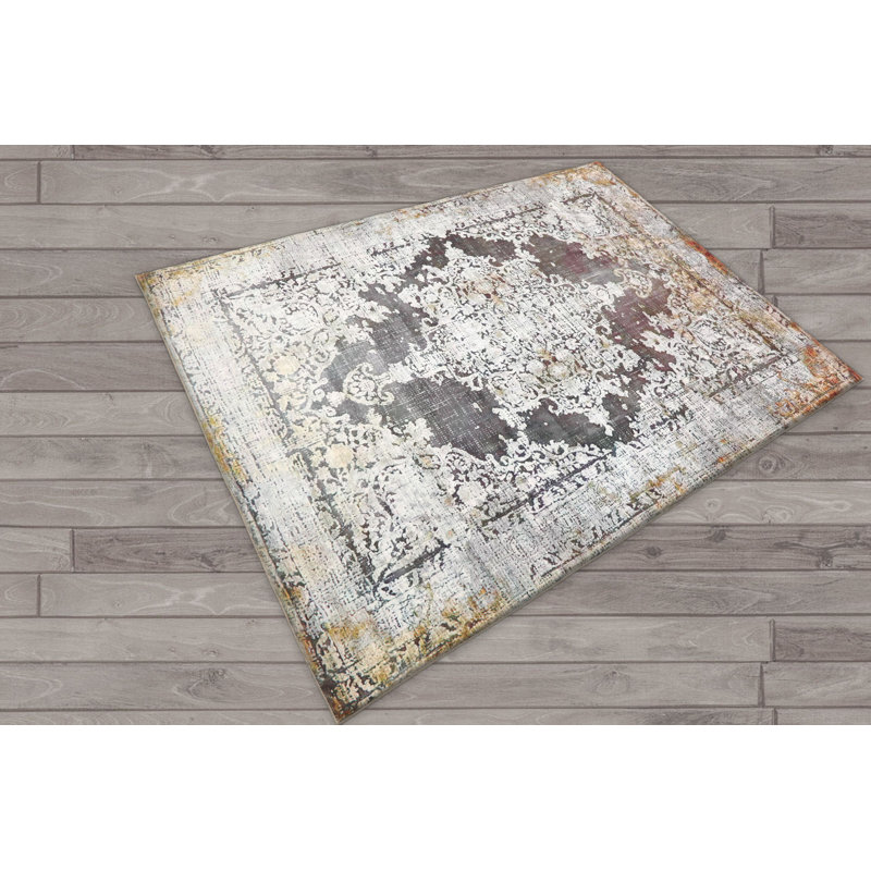 Cotton Oriental Indoor Rug, Rectangle 5' x 7'