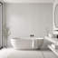 Panneau mural d'extérieur en argile flexible blanc 4 pi x 8 pi White Travertine-134274518
