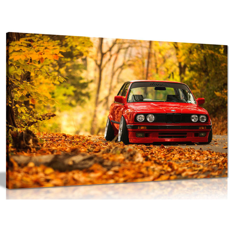 Classic Bmw E30 - Wrapped Canvas Print, 20cm H x 31cm W