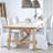 Burlywood Rectangular Solid Wood Dining Table-711654469