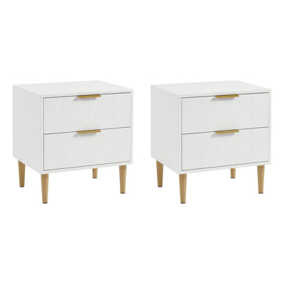 Adams 50cm W Manufactured Wood Bedside Table