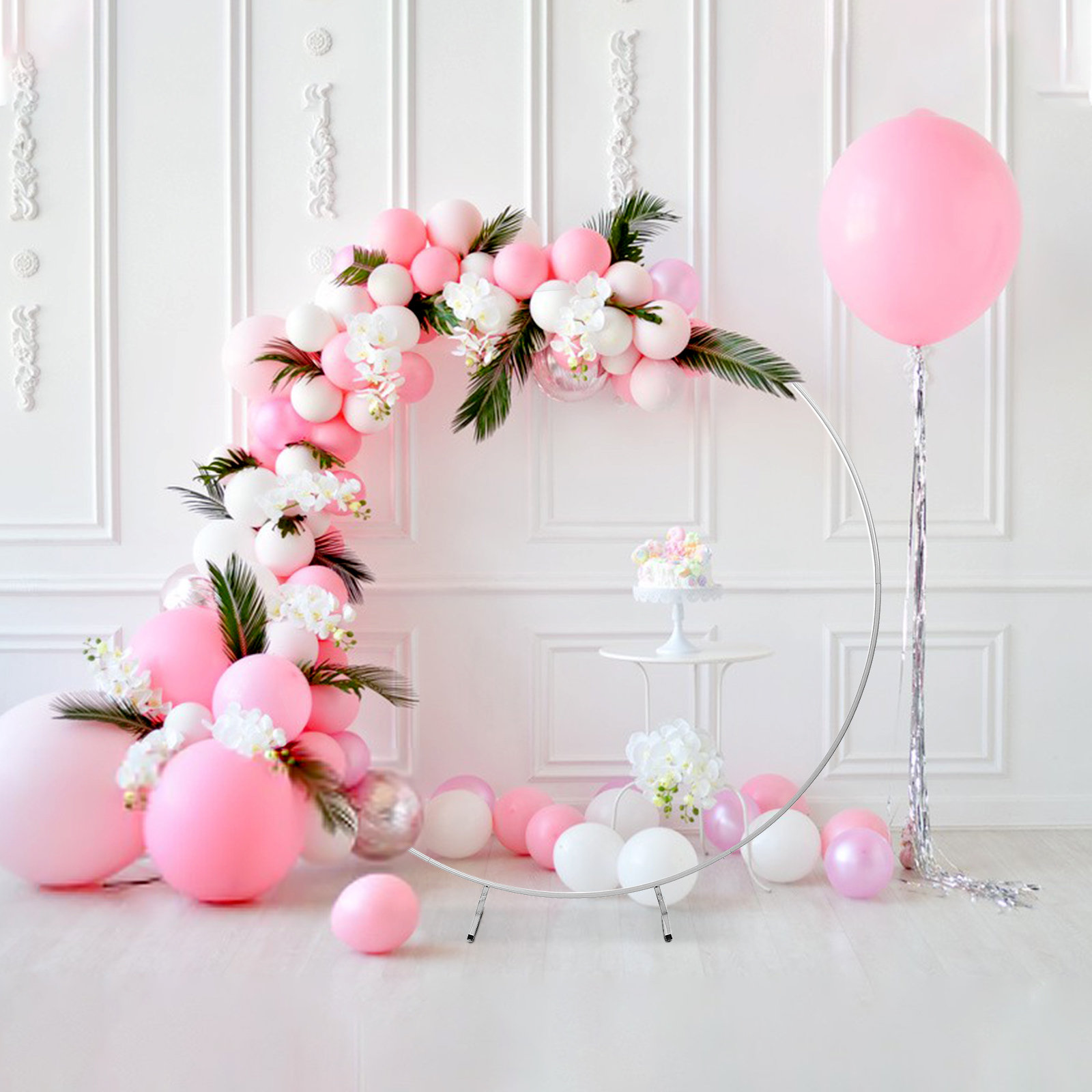Wedding Balloon Arch Table Adjustable Round Backdrop Stand Kit Column Stand  Base Frame Baby Shower Birthday Christmas Decor