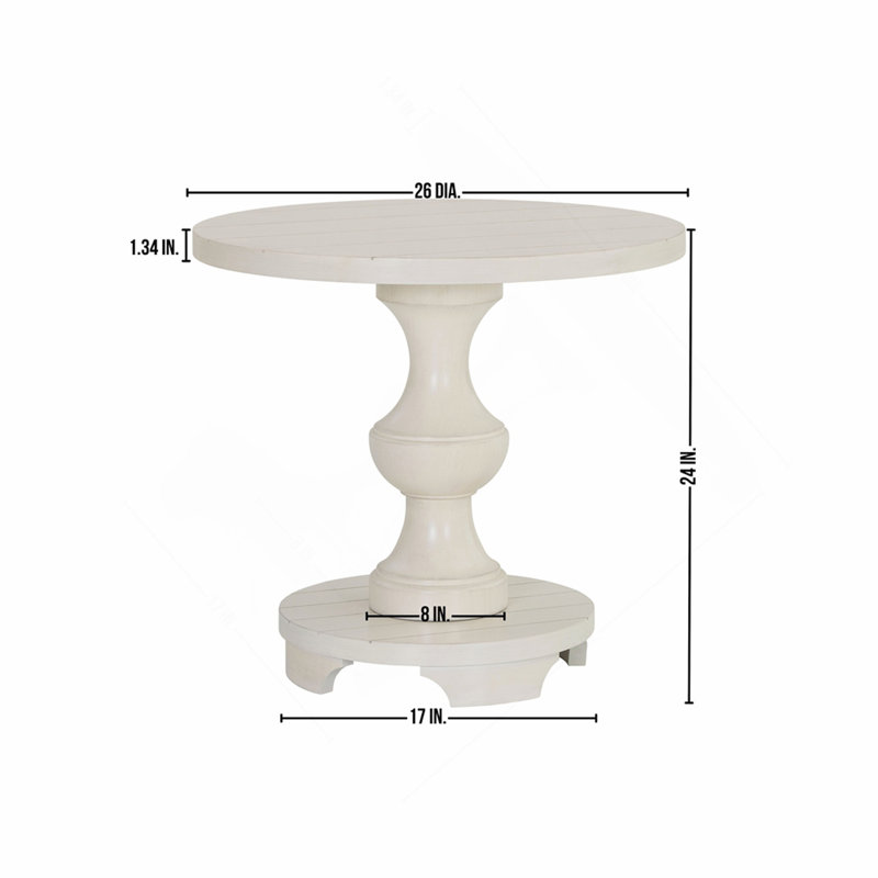 Table de bout Traditional, Blanc, Blanc, White