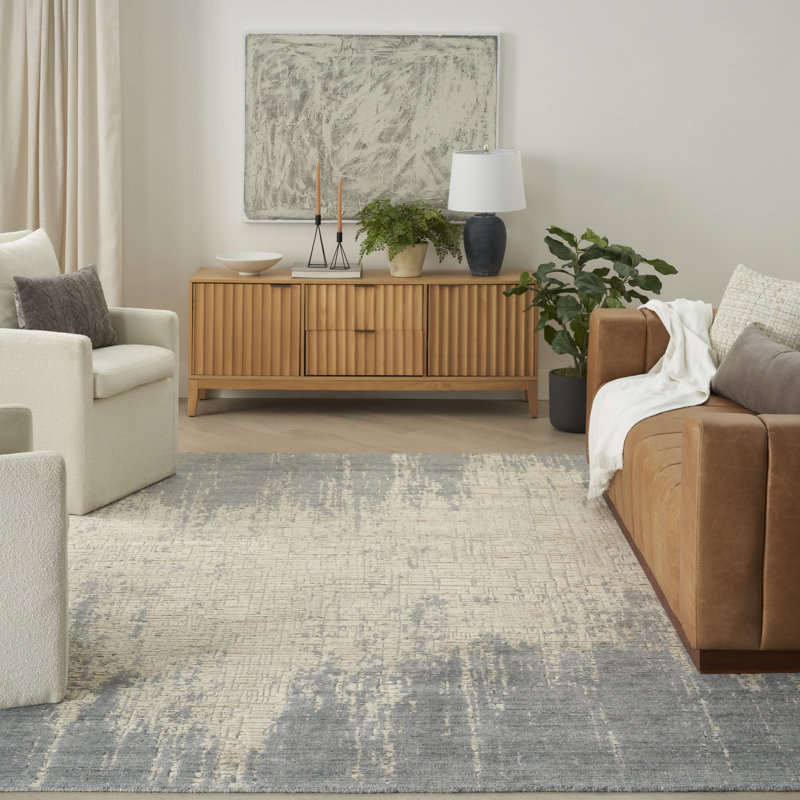 Anathea Abstract Handmade Area Rug, Rectangle 259 x 351 cm