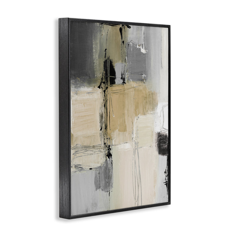 «Rustic Organic Abstraction», estampe numérique encadrée par Lanie Loreth, H 18 po x l 12 po, Giclée encadrée noir minuit