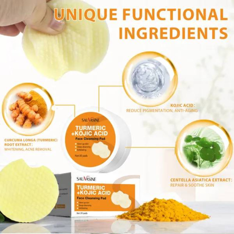 Turmeric acid cleaning cotton pads