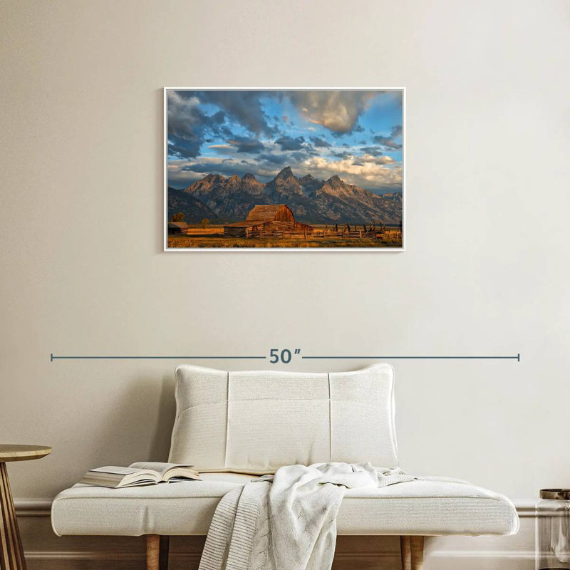 Rustic Wyoming, Cadre flottant blanc, 46 po x 31 po
