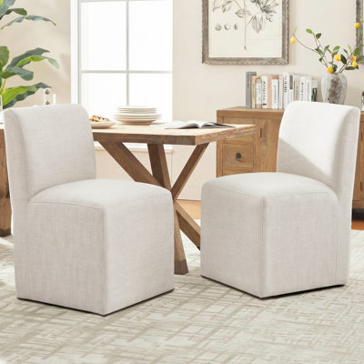 Ritney Upholstered Fabric Parsons Design Modern Traditional Dining Chair