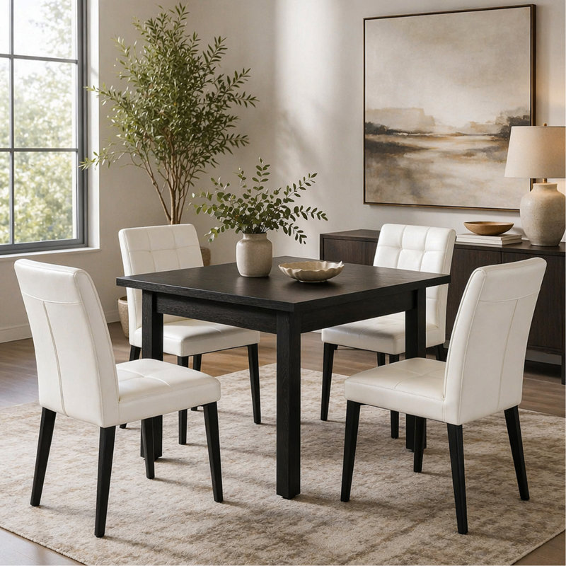 Mid-Sized Kitchen Table,Square Dining Table,Aesthetic Table