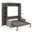 Grand lit escamotable polyvalent à grand lit jumelé à un canapé confortable-809016657