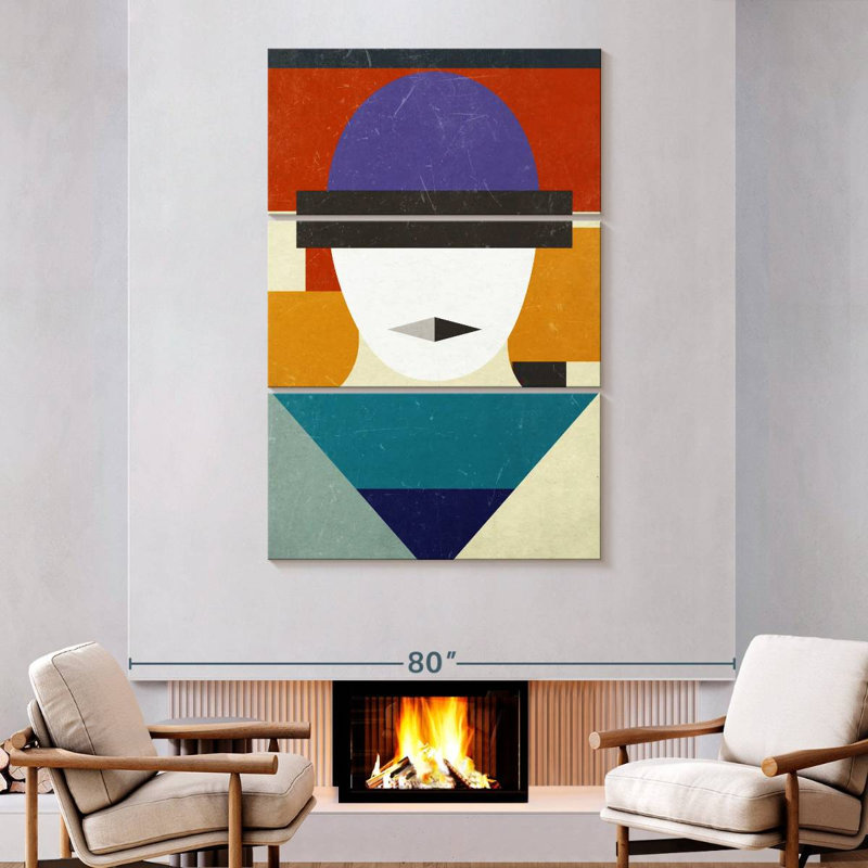 Visage géométrique Leisha, H 74 po x l 48 po