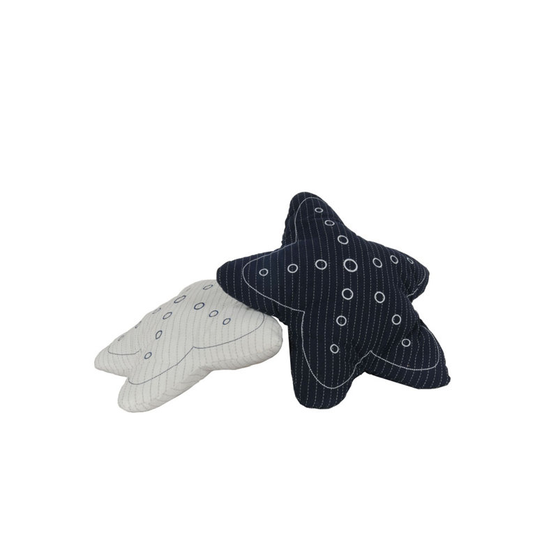  Star Novelty Linen Pillow Cover and Insert, Blue