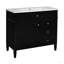 Meuble-lavabo de 36 po avec lavabo supérieur, meuble-lavabo moderne avec 2 tiroirs et tiroir escamotable, meuble-lavabo simple-117021312