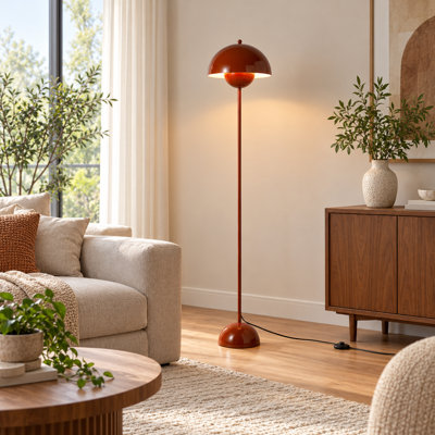 Industrial Metal Shade Pastel Floor Lamp With Foot Switch Modern Tall Standing Lamp For Living Room