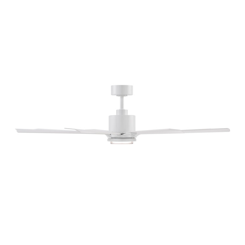 Size Matters 8-Blade Smart Ceiling Fan, 56", No, Matte White