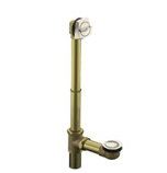 Clearflo Leg Tub Drain with Overflow, Vibrant Polished Nickel