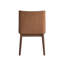 Ensemble de 2 chaises d'appoint à boucle blanche, velours brun et finition noyer
