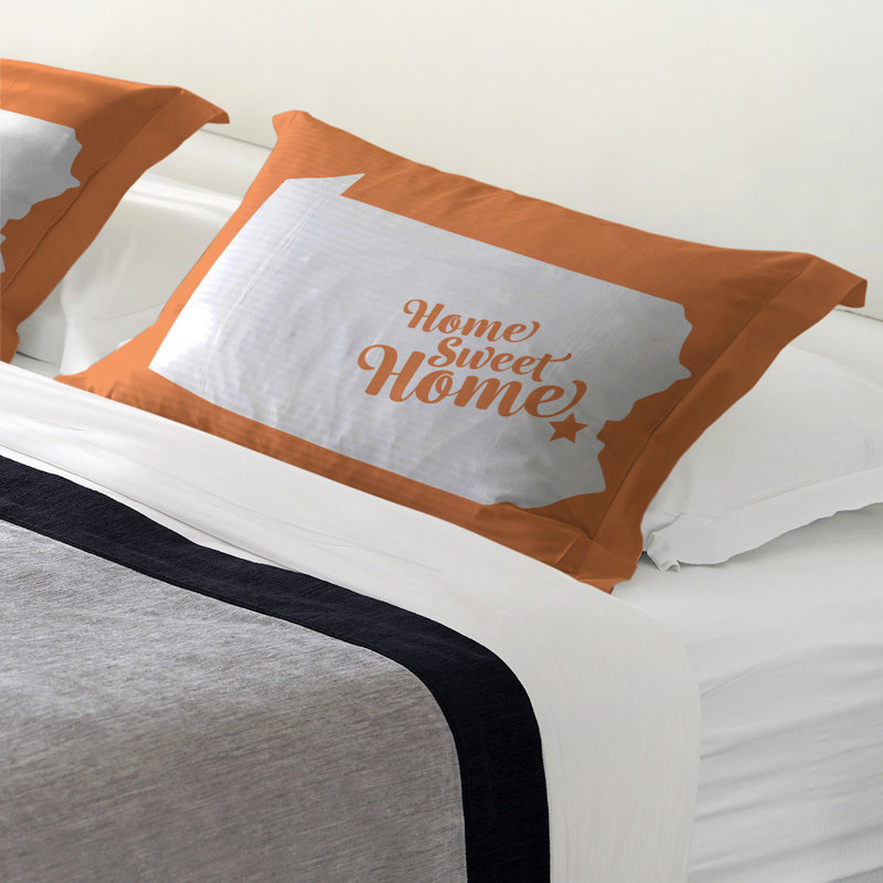 Polyester Sham Set, Queen, Microfiber, Orange