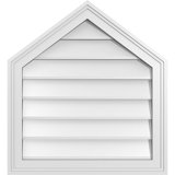 Peaked Top Surface Mount Signature Urethane Non-Functional Gable Vent 9/12 Pitch Primed Tan