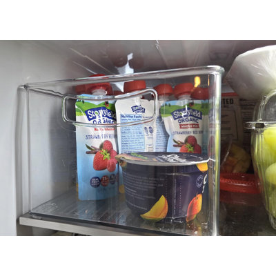 Lot de 8 boîtes de rangement transparentes en plastique, empilables et emboîtables, avec poignées, pour cuisine, salle de bain et camping-car.