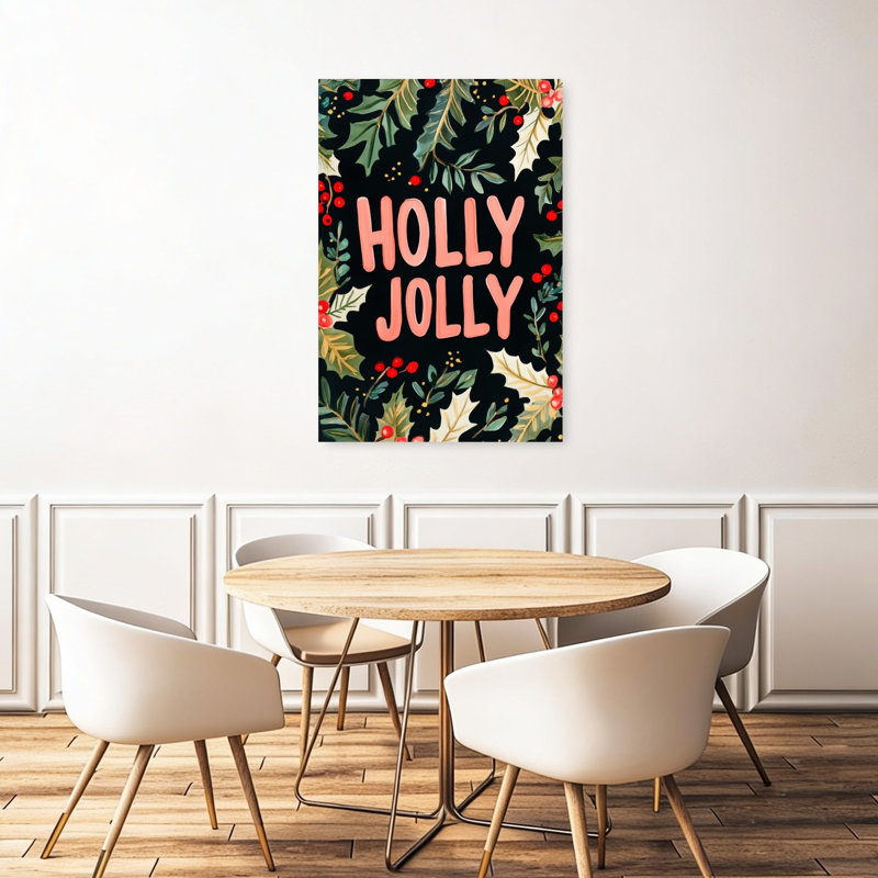 «Jolly Greenscape», reproduction d'art contemporain de paysage d'hiver abstrait, 48" H x 32" W