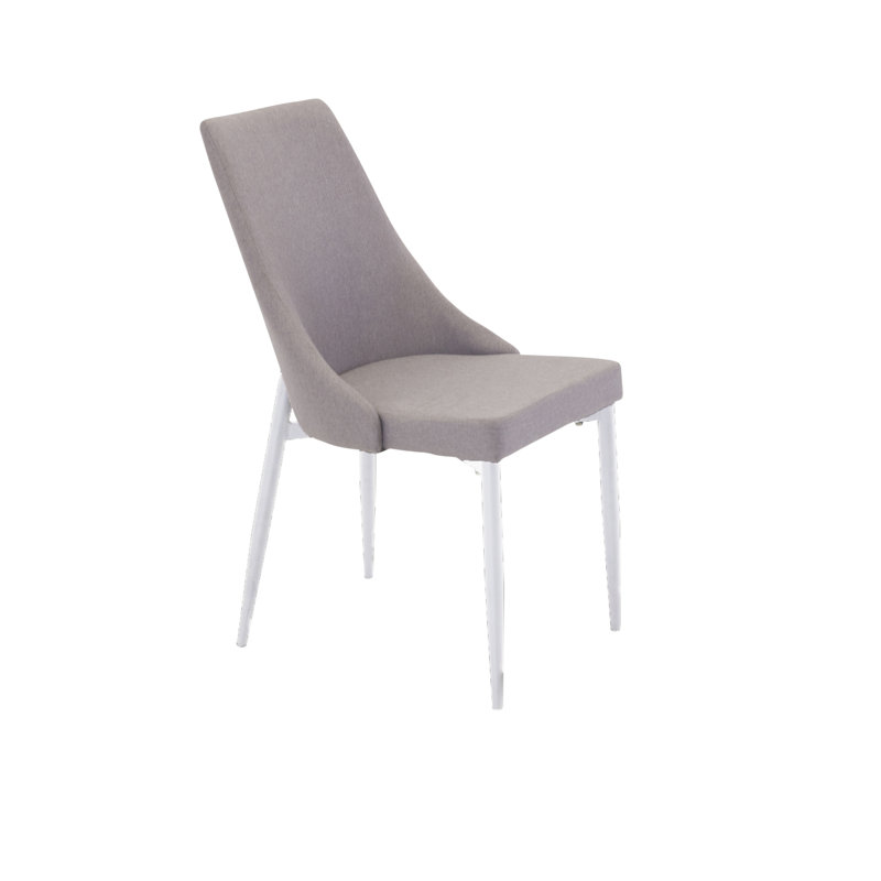 Nicastro 48cm H Polyester Blend Upholstered Side Chair, White