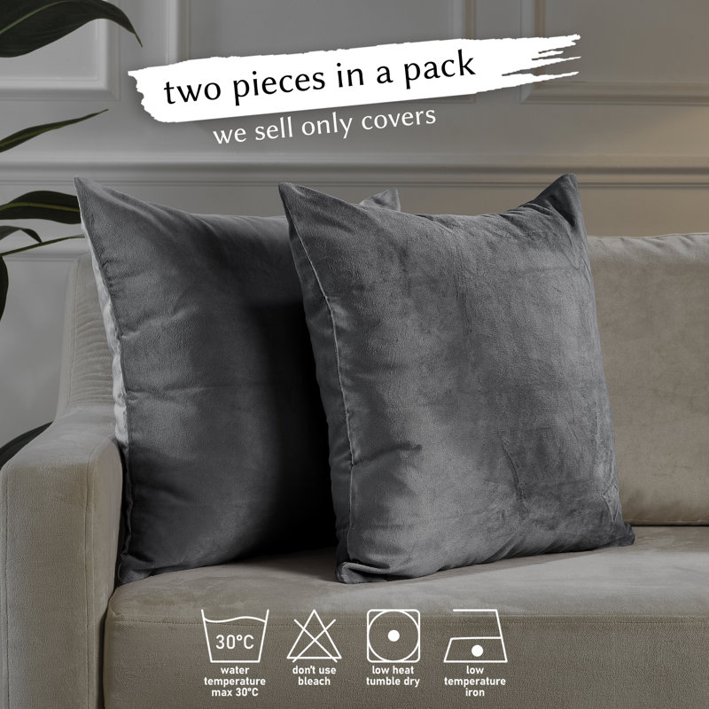 Matte Velvet Pillow Cover, 20" x 20", 67 Iron