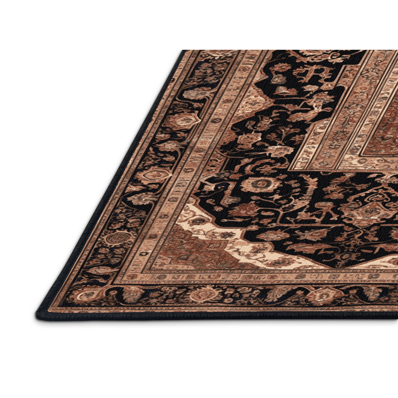 Tapis brun lavable à la machine