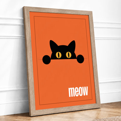 Peeking Cat Modern - Print