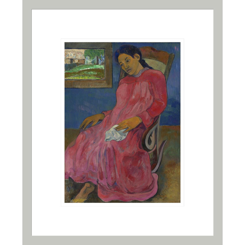 FaATHUMA (Mélancolique) par Paul Gauguin - Estampe numérique encadrée, H 16,75 po x l 13,69 po