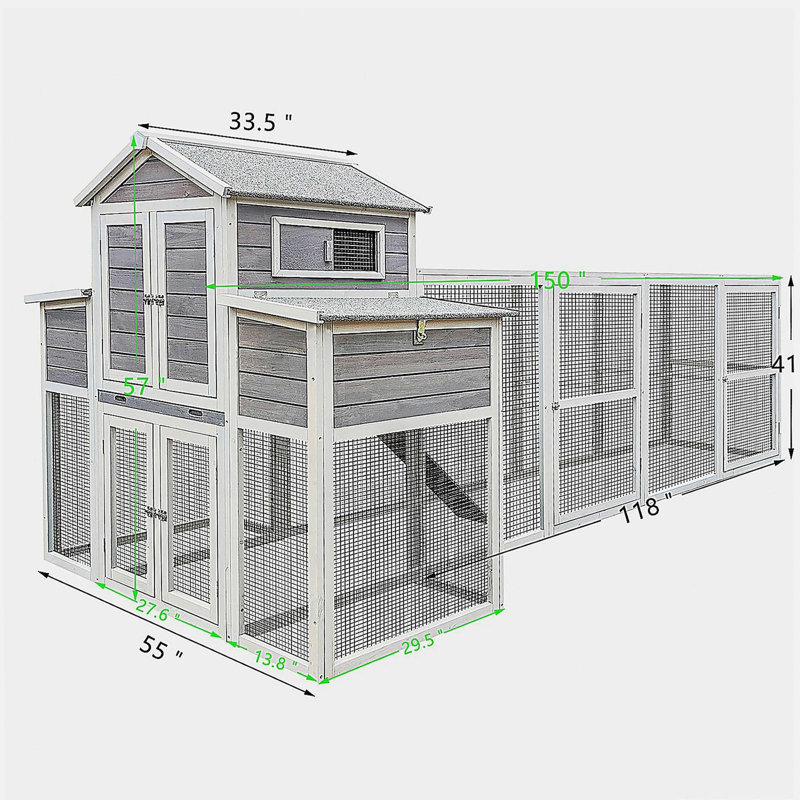Poulailler en bois, Gris