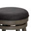 Tabouret de comptoir 24 po, siège en tissu au fini gris patiné-58856718-58856715