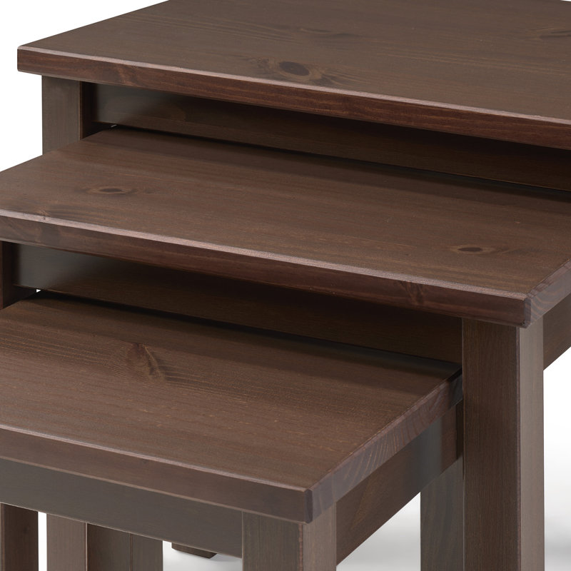 Setterlund Dark Walnut Solid Wood Nesting Tables