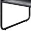 Table basse en béton gris et noir avec cadre inférieur en métal dans le salon