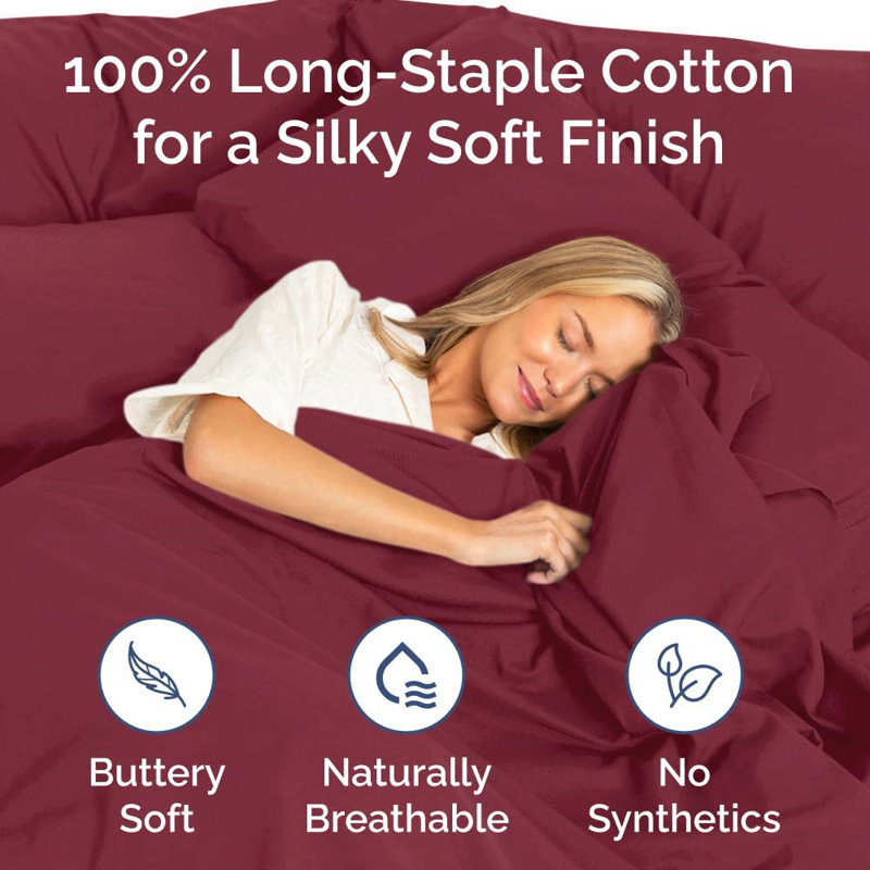 Ensemble de taies d'oreiller 100% coton, taies d'oreiller de luxe à densité de tissage 400 fils, doux et respirant, ensemble de 2