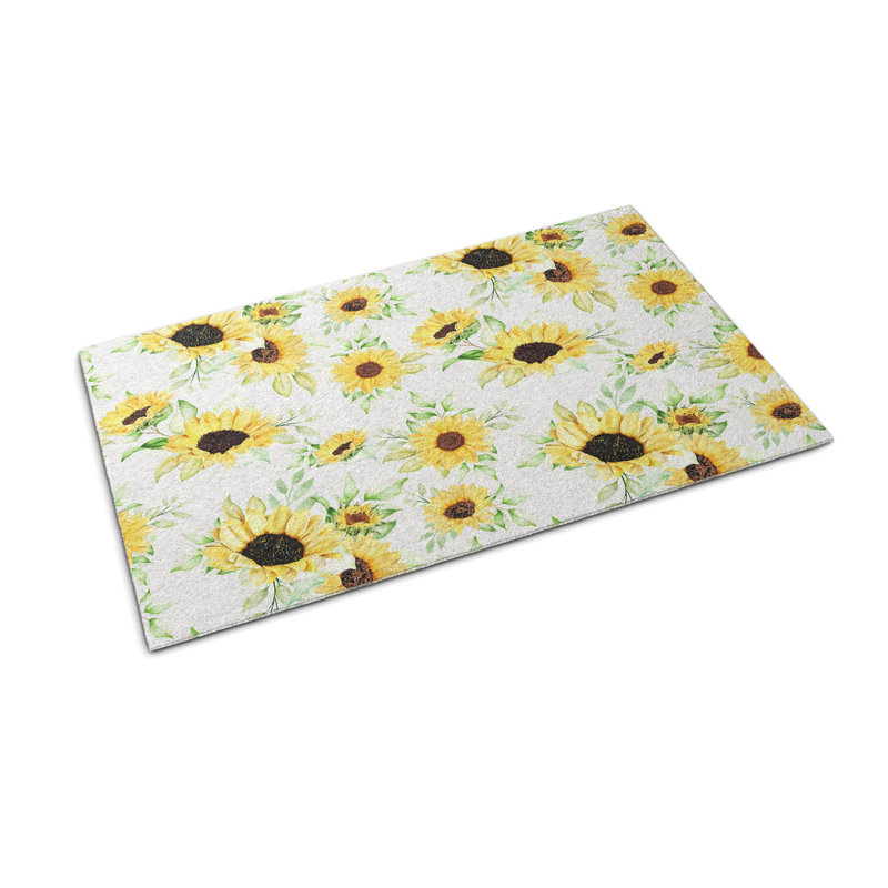 Non-Slip Floral Outdoor Doormat