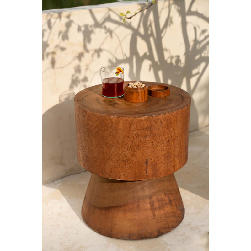 Jeddo Solid Wood Accent Stool
