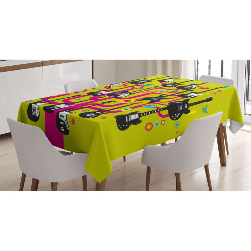 Music Dining Room Kitchen Tablecloth, 90" L x 60" W