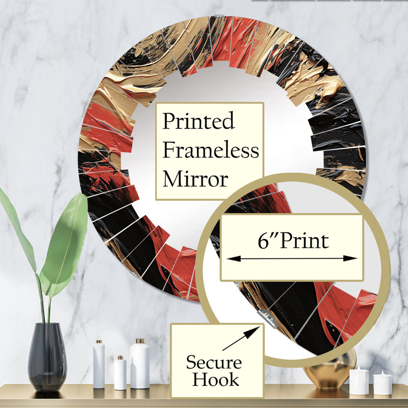 Miroir mural Wierd, 32 po x 32 po